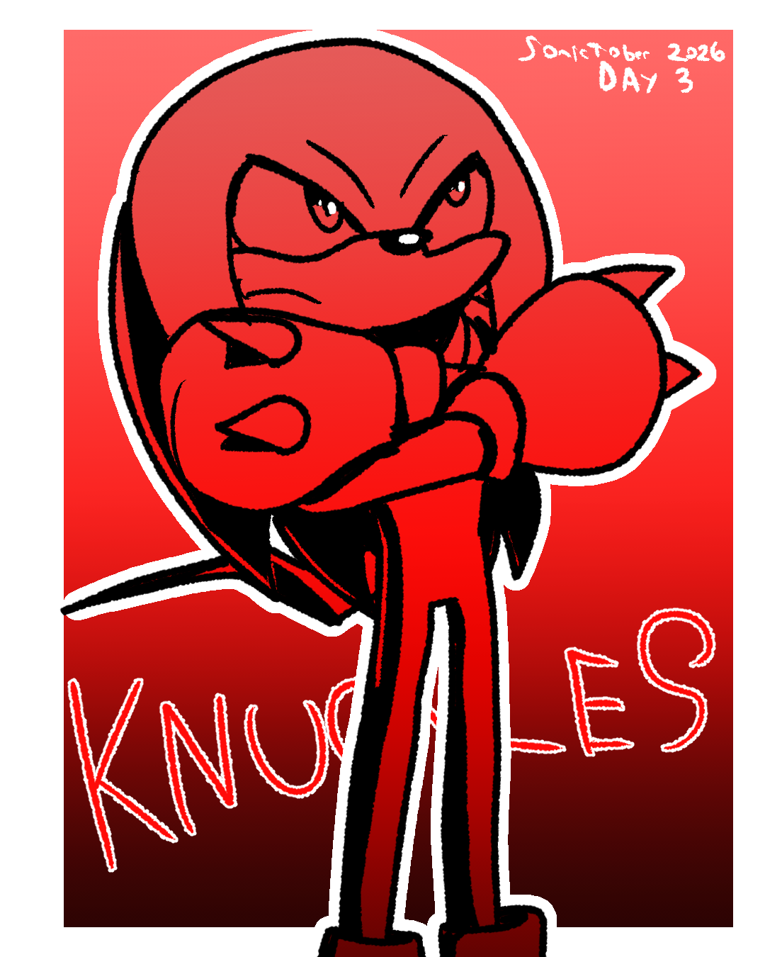 Sonictober 2026: Day 3: Knuckles