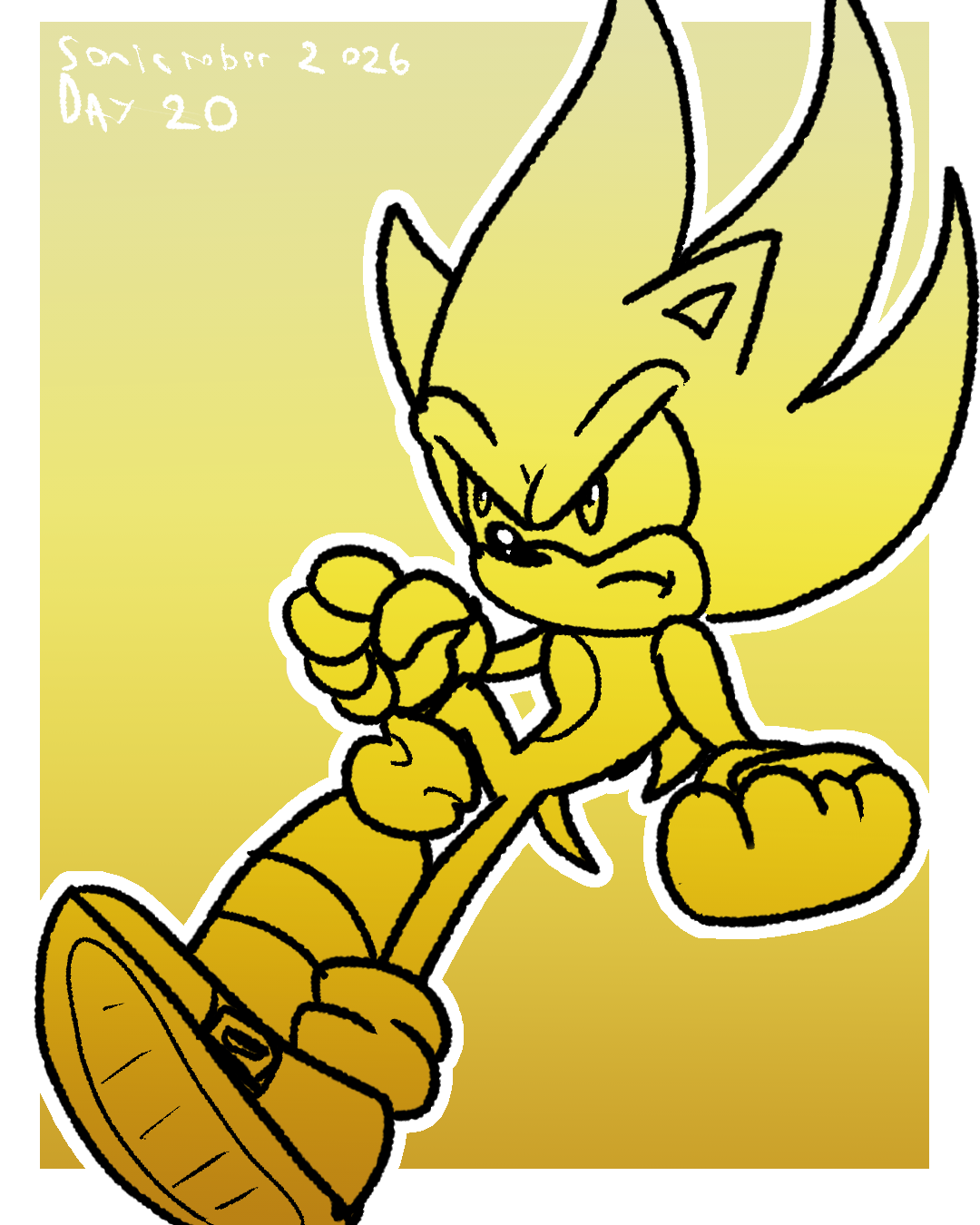 Sonictober 2026: Day 20: Super Sonic